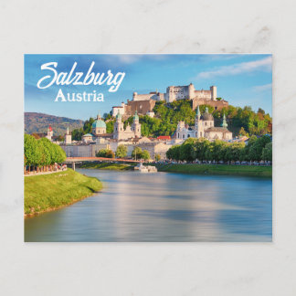 Carte Postale Joli Salzbourg avec le Château en Autriche