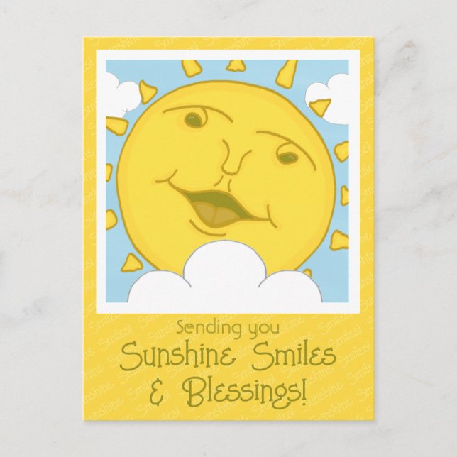 Carte Postale Joli Sourire Soleil Se Retirer Bientôt (Devant)