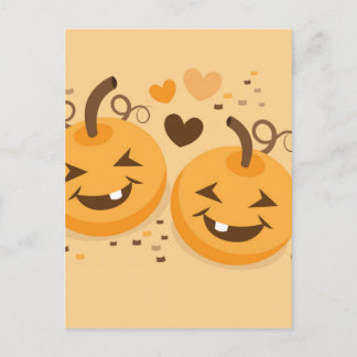 Carte Postale Joli visage de bébé citrouille Halloween