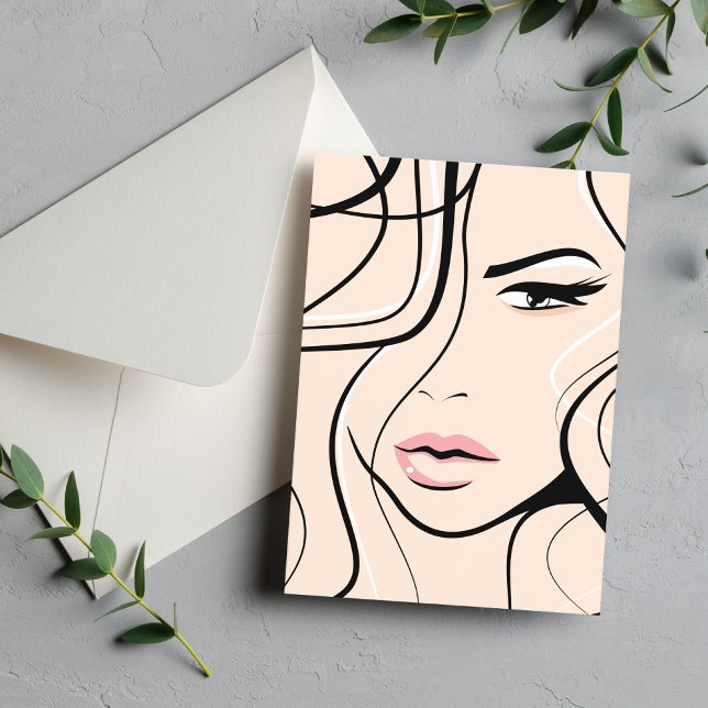 Carte Postale Joli visage féminin (Créateur téléchargé)