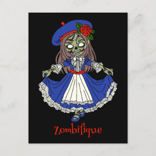 Carte Postale Joli Zombie français