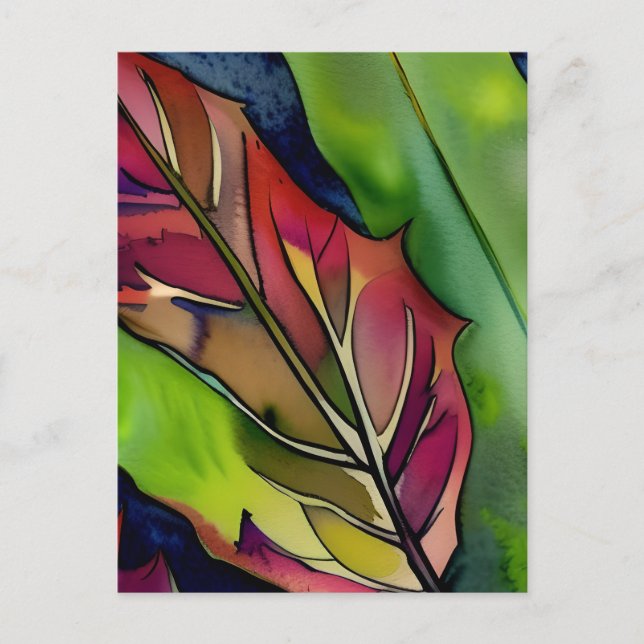 Carte Postale Jolie aquarelle Botanique (Devant)