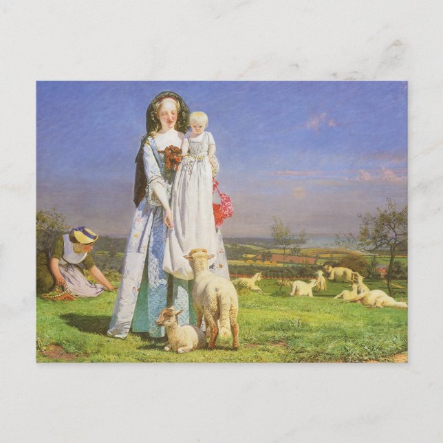 Carte Postale Jolie Baa Lambs par Ford Madox Brown (Devant)