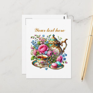 Carte Postale Jolie boutique de thé personnalisable