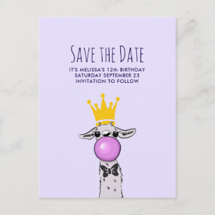 Carte Postale Jolie Fête d'Illustration Llama Drôle Enregistrer 