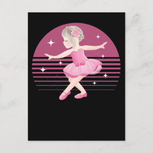 Carte Postale Jolie Fille Ballerine Unique Danse Ballet