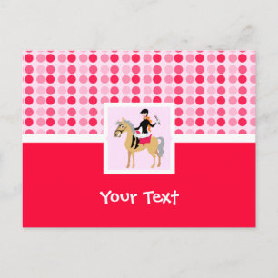 Carte Postale Jolie fille équestre.