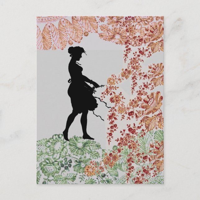 Carte Postale Jolie fille Silhouette (Devant)