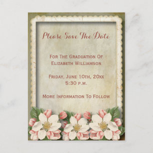 Carte Postale Jolie Fleurs Vintages Graduation Enregistrer La Da