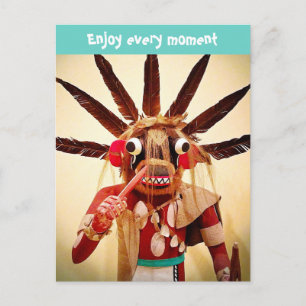 Carte Postale Jolie Kachina Photo Visage Profitez Chaque Moment 