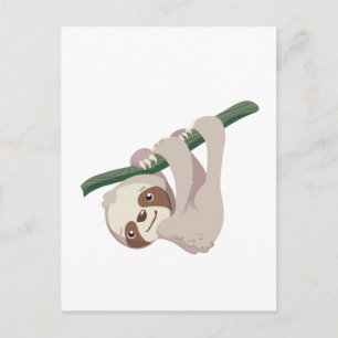 Carte Postale Jolie machine à sous pour bébé sur une branche