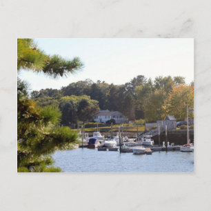 Carte Postale Jolie Marina de bateau bleu