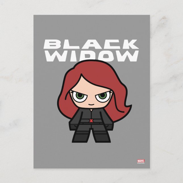 Carte Postale Jolie Mini Black Widow (Devant)