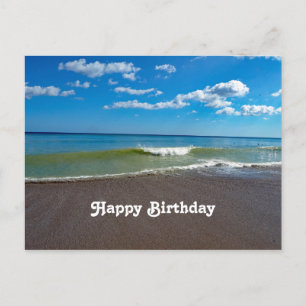 Carte Postale Jolie plage Ocean Photo Anniversaire
