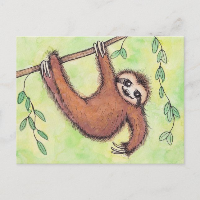 Carte Postale Jolie Sloth (Devant)