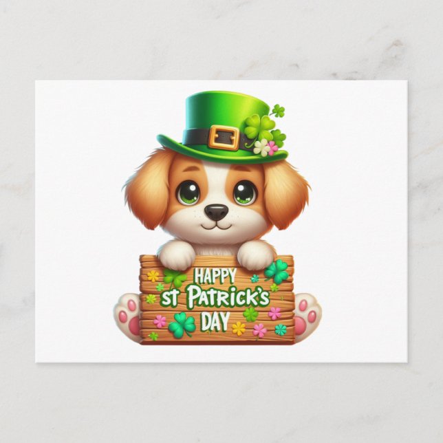 Carte Postale Jolie St Patrick's Day (Devant)