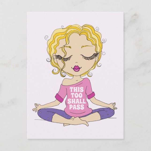 Carte Postale Jolie Yoga Girl Ce Trop Passera (Devant)