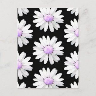 Carte Postale Jolies pâquerettes violettes pointillées