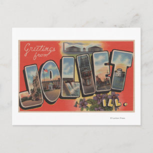 Carte Postale Joliet, Illinois - Grandes Lettres Scènes 2