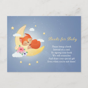 Carte Postale Jolis petits livres de renard sur la lune pour béb