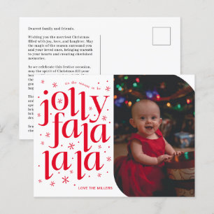 Carte postale Jolly Fa La La Whimsical Photo Holid