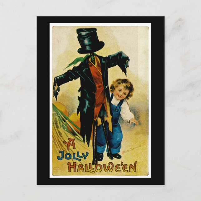 Carte Postale Jolly Halloween Scarecrow (Devant)