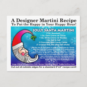 Carte postale Jolly Père Noël Christmas Martini Re