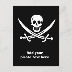 Carte Postale Jolly roger drapeau de pirate