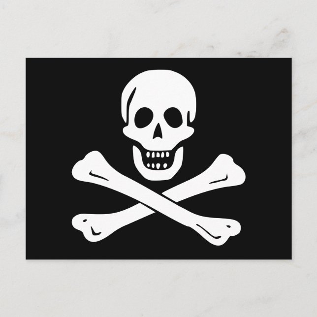 Carte postale jolly roger Pirate (Devant)