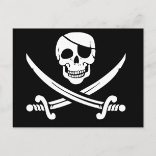 Carte Postale Jolly Roger, Pirate Flag
