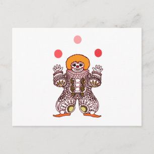 Carte Postale Jonglage de clown