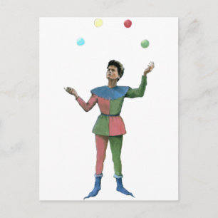 Carte Postale Jongleur - Illustration Vintage