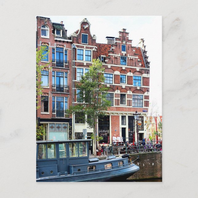 Carte Postale Jordaan Amsterdam Prinsengracht Corner (Devant)