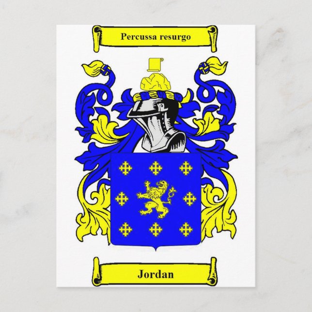 Carte Postale Jordan (anglais) Armoiries (Devant)