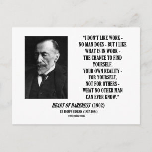 Carte Postale Joseph Conrad Chance De Travail Votre Propre Citat