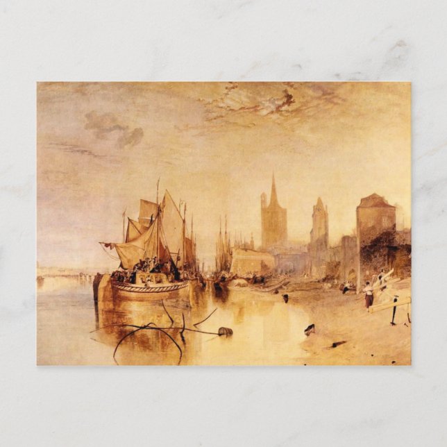 Carte Postale Joseph Mallord Turner - Arrivée du bateau Cologne (Devant)