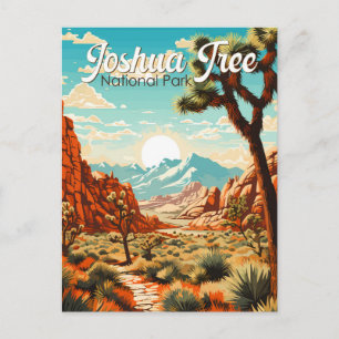 Carte Postale Joshua Tree National Park Illustration Retro
