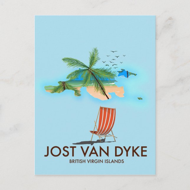 Carte Postale jost van dyke Îles Vierges britanniques. (Devant)