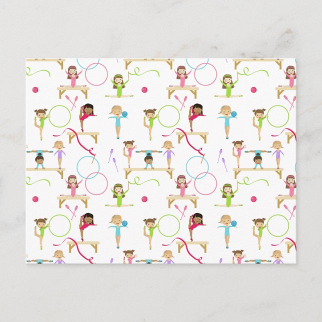 Carte Postale Jote Gymnastique multicolore Enfants (Devant)