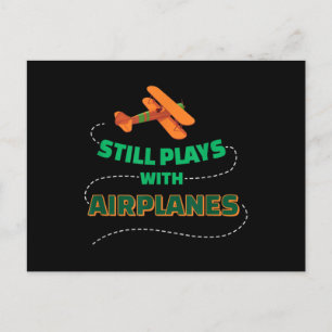 Carte Postale Joue toujours avec les avions
