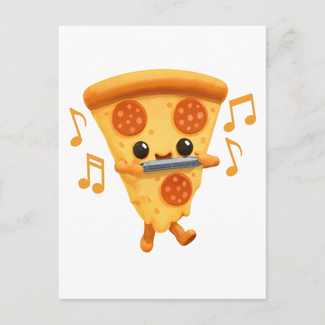 Carte Postale Jouer à la découpe dans une harmonica (Devant)