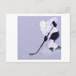 Carte Postale Jouer à l'art du hockey sur glace
