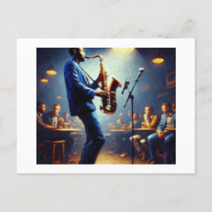 Carte Postale Jouer au blues,