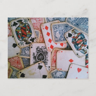Carte postale "Jouer aux cartes"