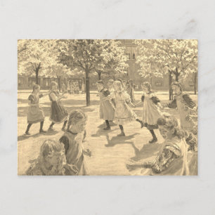 CARTE POSTALE JOUER AUX ENFANTS PAR PETER HANSEN