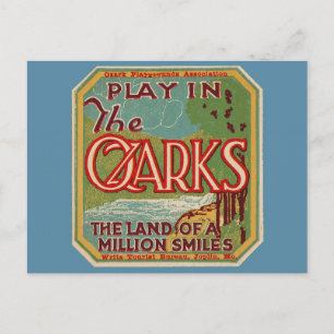 Carte Postale Jouer dans les OZARKS Arkansas Missouri