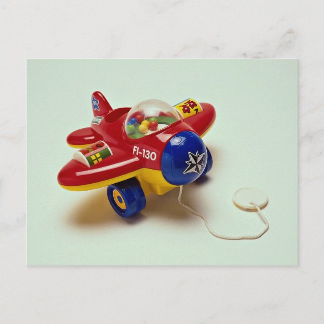Carte Postale Jouet d'avion coloré pour enfants (Devant)