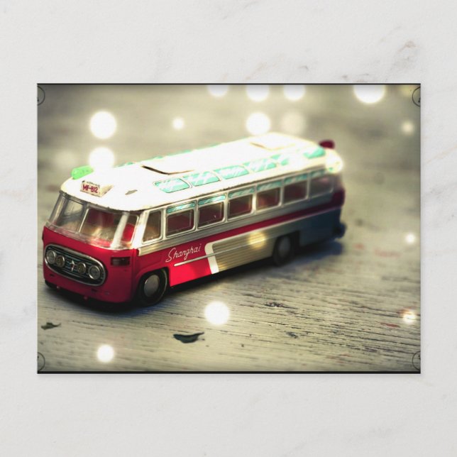Carte Postale Jouet de bus vintage (Devant)