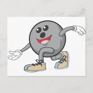 Carte Postale Joueur de balle de quille mignonne