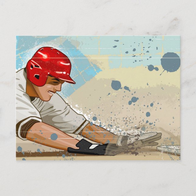 Carte Postale Joueur de baseball - Diapositive (Devant)